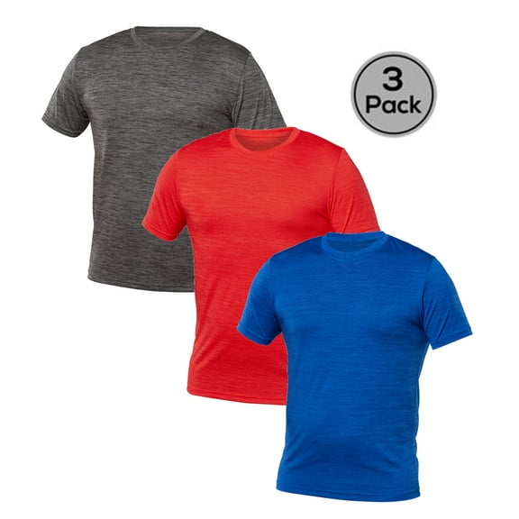 Blank Activewear Pack of 3 Men's T-Shirt, Quick Dry Performance MIX fabric