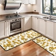 thumbnail image 3 of Kitchen Rugs Sets Of 2,White Yellow Flower Sunflower Pattern Anti Fatigue Kitchen Mat Rugs Non Slip Washable,Decorative Kitchen Floor Mats for Kitchen,Sink,Laundry,17"x47"+17"x47", 3 of 5