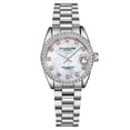 thumbnail image 1 of Reloj de cuarzo Stuhrling Original mujer Caja plateada bisel con tachuelas de cristal esfera MOP manecillas plateadas, 1 of 3
