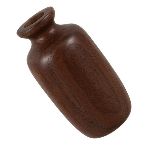 CATIEBYE Wooden Craft Vase Chinese Style Decorative Storage Holder for Coffee Table 1 Piece