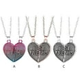 thumbnail image 3 of 2 Pcs Gradient Color Heart Necklace Personalized Magnet Pendant For Bff Friends, 3 of 4