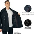 thumbnail image 3 of Alpine Swiss Mason Mens Wool Blend Pea Coat Jacket Double Breasted Dress Coat, 3 of 7