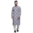 thumbnail image 1 of Atasi Kurta Pyjama de Fête pour Hommes Col Mandarin Manches Longues Kurta Pyjama Ethnique, 1 of 5