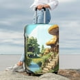 thumbnail image 7 of Hirioo Cartoon Mushroom House for Elasticity Suitcase Cover (No luggage Included) Durable Luggage Protector Fits 18-32 Inch Luggage-Medium, 7 of 7