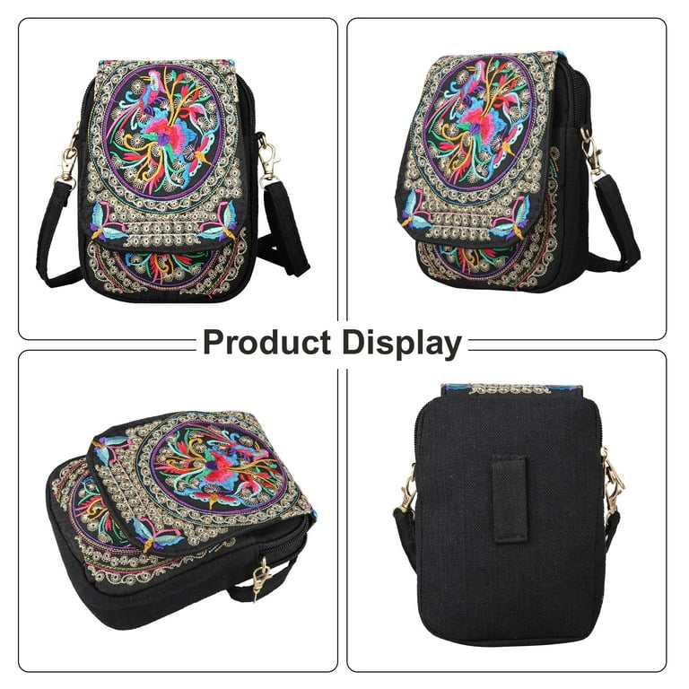Small Crossbody Cell Phone Purse for Women, EEEkit Canvas Casual Phone Bag,  Shoulder Wallet with Adjustable Strap