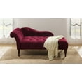 thumbnail image 3 of Samuel Tufted Roll Arm Chaise Lounge Burgundy, 3 of 16