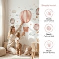 thumbnail image 4 of Unique Bargains 120 PCS Adhesive Wall Stickers Hot Air Balloon Cloud Pink 35.4" x 11.8", 4 of 8