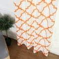 thumbnail image 3 of Quality Home Oxford Basketweave Reverse Moroccan Print Curtains – Stainless Steel Nickel Grommet Top – Orange – 52"W x 84"L - (Set of 2 Panels), 3 of 4