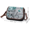 thumbnail image 2 of Teal And White Daisy Flower And Butterfly Vintage Crossbody Bag for Women Medium Leather Hobo Bags Shoulder Bag Classic City Leather Satchels, 2 of 8