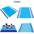 thumbnail image 2 of Tignapoo Foldable Waterproof Beach Mat for Outdoor Camping, Portable Picnic Blanket with TPU Coating, Windproof Pegs, Gradient Blue, 140x200cm, 2 of 6