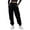 Black, variant on Women's High Waisted Loose Sportswear Pants with Pockets - Jogging Pants for Everyday Use and Winter Comfort,Black,L