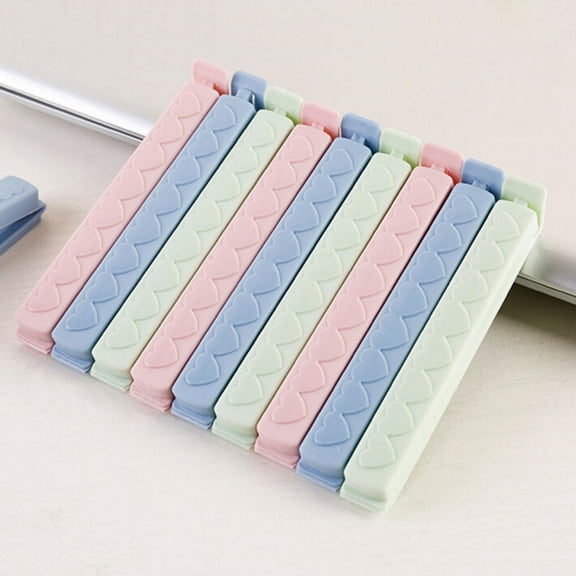 MLINS  5 Pcs Food Sealer Squeeze and Lock Bread Bag Clips Sealing