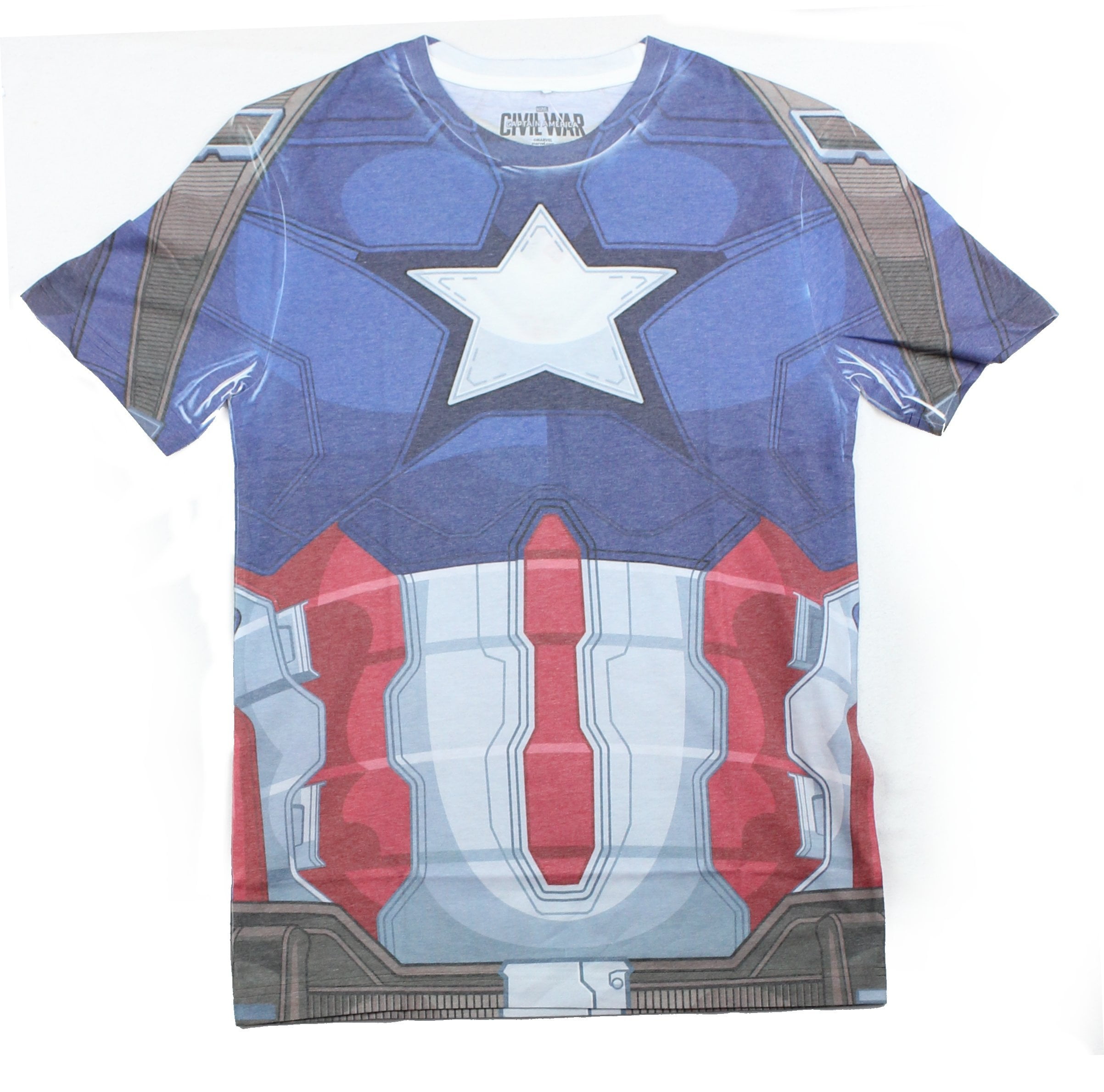 Marvel Comics S-XL Sublimation Suit Captain America Herren T-Shirt 
