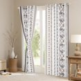 thumbnail image 3 of jejeloiu Rustic Western Aztec Blackout Curtains Set of 2 (52x84 Each),Retro Bohemian Print Window Curtains,White Gray Curtains and Drapes For Men Women,Microfiber Bedroom Decor, 3 of 6