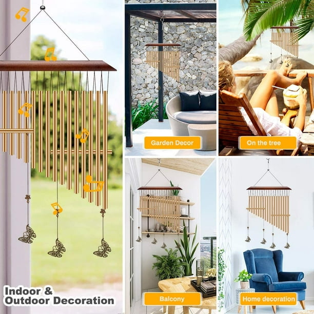 Carillon à vent en métal pour intérieur et extérieur - Pour balcon, maison,  jardin, Indoo