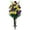 Purple/Yellow, variant on Sympathy Silks Artificial Cemetery Flowers Orange Roses and Vermillion Lotus