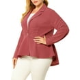 thumbnail image 4 of Agnes Orinda Women's Plus Size Modern Fit Workwear Fashion Peplum Tunic Blazers, 4 of 7