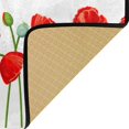 thumbnail image 5 of Dreamtimes Cute Spring Red Poppies Kitchen Mats Washable Long Floor Runner Rug Non-Slip Fatigue Area Rugs Classic Absorbent Doormat Cushioned for Farmhouse Home Bath Indoor Outdoor Decor 39"x20", 5 of 6