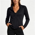 thumbnail image 2 of FRSASU Women's Athletic Jackets Slim Fit Workout Jacket Full Zip Up Running Gym Yoga Sports Tops with Zipper Pockets Black, 2 of 6