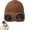 Brown, variant on Boggle Beanie, Double-Layer Thermal Fleece Design, Integrated Visor and Helmet Design, Foldable and Flexible to Wear, Highly Elastic and Machine-Washable, Suitable for Outdoor Use