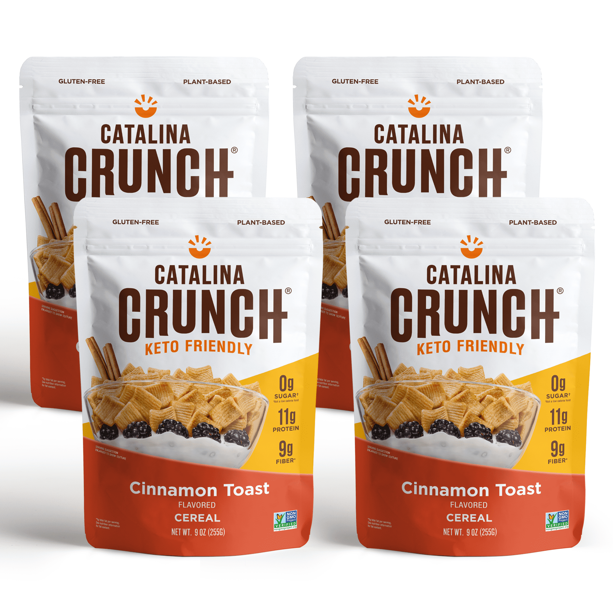 Catalina Crunch Cinnamon Toast Keto Cereal (4 Pack) 9oz Bags Low Carb