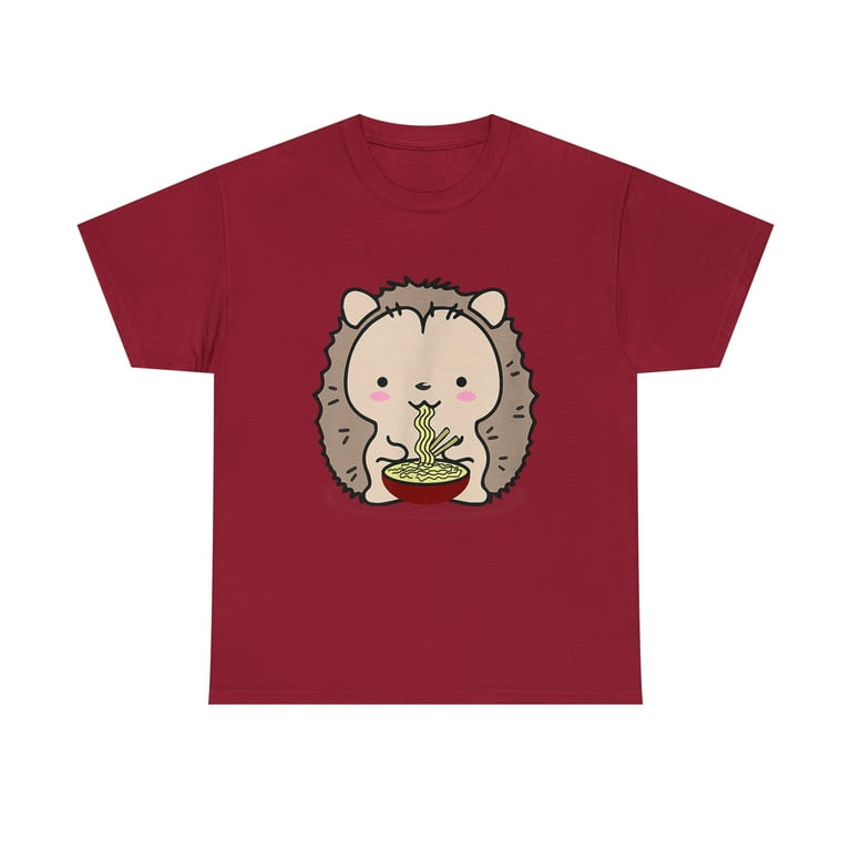 Hedgehog Eating Ramen Noodle Soup Cute Tee Shirt Hedgehog Eating Ramen Noodle Soup Cute Tee Shirt