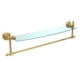 thumbnail image 3 of Retro Wave Collection Glass Vanity Shelf with Integrated Towel Bar - Matte Black / 18 Inch, 3 of 7