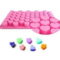 thumbnail image 3 of Small Heart Shaped Silicone Candy Mold Set - Non-stick Decorative Cake Molds for Chocolate, Gummies, Ice, Sugar Cubes, Soap and Treats (Pink), 3 of 9