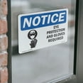 thumbnail image 4 of Eye Protection & Gloves Required With Symbol OSHA Notice Vinyl Decal Label 24 Inch x 18 Inch - 10 Pack, 4 of 6