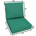 thumbnail image 3 of QQbed 24"x22" Memory Foam Back Pillow and Seat Cushion Set for Outdoor Patio Seats, 3 of 7