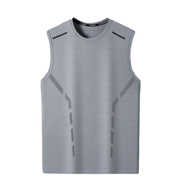 pstuiky Hombres Tanque, Blusa deportiva sin mangas ajustada de color sólido informal a la moda para hombre Chaleco para hombre xxxxl