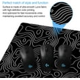 thumbnail image 3 of Black Topographic Map Mouse pad Extended Large Desk Mat, XXL Gaming Mouse Pad Desk Pad,31.5x15.7inch Long Computer Keyboard Mouse Mat Mousepad with Stitched Edge for Home Office Work, 3 of 6