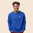 thumbnail image 3 of Dalix Cappuccino Embroidered Fleece Crewneck Long Sleeve Sweatshirt Mens in True Royal 2XL XX-Large, 3 of 5