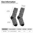 thumbnail image 2 of KLL simple white Snowflake Print Cool Socks Men's Women's Crew Socks Funny Crazy Novelty Stockings, 2 of 6