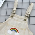 thumbnail image 5 of Gyratedream Boys Girls Stripe Tee+Rainbow Pocket Overalls Shorts Kid Summer Outfit Set, 5 of 10