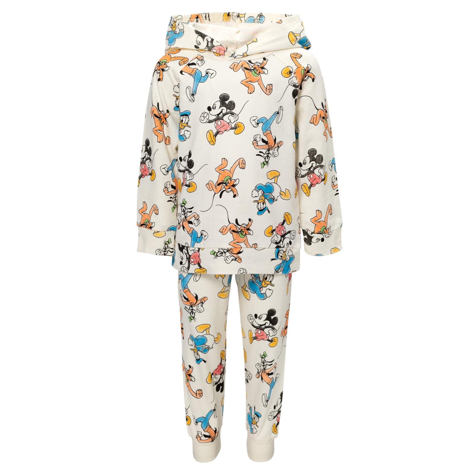 Disney Mickey Mouse Goofy Donald Duck Infant Baby Boys French Terry Hoodie and Jogger Pants Set