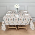 thumbnail image 3 of Beige Christmas Tree Pattern Square Tablecloth,Waterproof Square Table Cover,Wipeable Spillproof Washable Table Cover for Home Kitchen Party Decor 60"x60"(152x152cm), 3 of 6