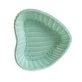 thumbnail image 1 of veasfak Heart Shape Storage Basket Storage Bin Novelty Imitation Rattan Fruit Basket Green, 1 of 9