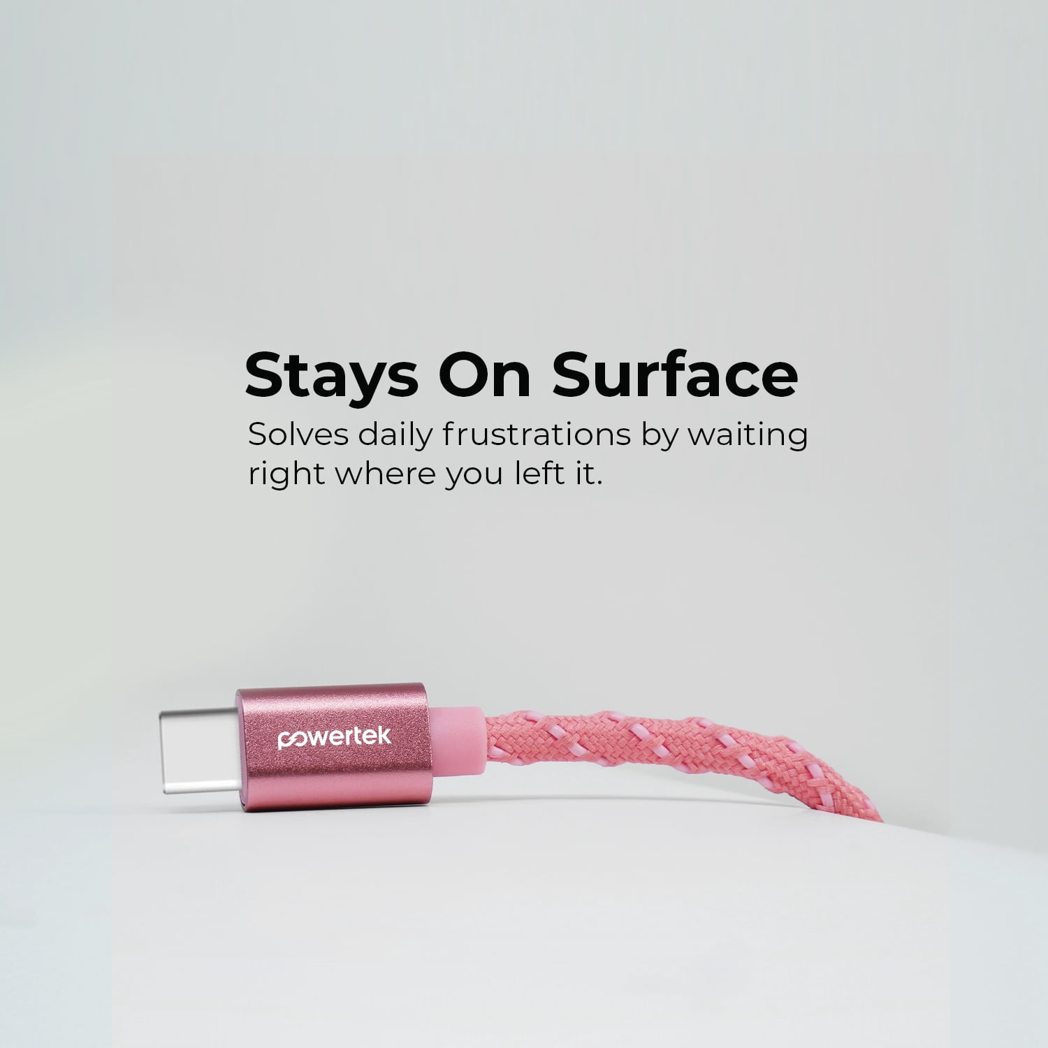 Liquipel Powertek USB-A to USB-C Twizzler Cable - Pink