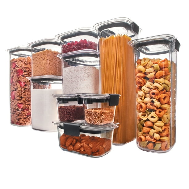Rubbermaid Brilliance Pantry Organization And Food Storage Containers With Airtight Lids 20 Piece Set Walmart Com Walmart Com