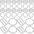 thumbnail image 2 of Masteelf 60 Pairs Adjustable Bra Strap Hooks 8-Shaped Zinc Alloy Buckles Lingerie Strap Adjusters Bra Clips Replacement Bra Strap Hooks for Sewing, 2 of 8