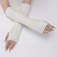 thumbnail image 2 of Kukuzhu Arm Warmers Y2K Rib Knit Arm Warmers Fingerless Grunge Gloves Gyaru Lolita Y2K Accessories Harajuku Arm Sleeves, 2 of 5