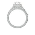 thumbnail image 5 of Unique Moments Lab Grown 2 Carat Diamond Radiant Solitaire Bridal Set, Engagement Ring for Women 10K White Gold, 5 of 6