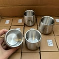 thumbnail image 2 of Bearachild Vasos de agua plateados duraderos y respetuosos con el medio ambiente para jardín de infantes de acero inoxidable que caminan Teteras, 2 of 6