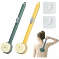 thumbnail image 1 of Cepillo de limpieza para masajes de baño con mango largo, cerdas de nailon suaves para pieles sensibles, exfoliante corporal de limpieza profunda con gel de baño almacenable, 1 of 4