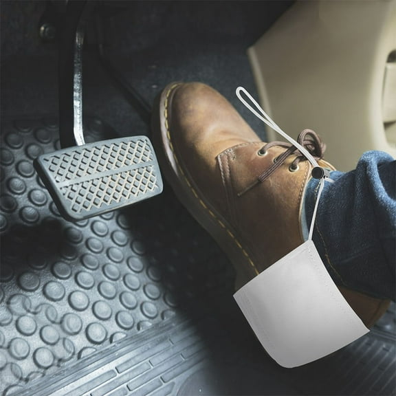 DEEPCRAFF Driving Protection Shoe Heel Cover White Cloth 2Pcs