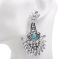 thumbnail image 2 of Retro Stud Pendientes Cuelgan Gota - Plata jinwen Pendientes colgantes étnicos, 2 of 8
