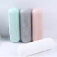 thumbnail image 4 of Portable Toothbrush Case, Slip Resistant, Dustproof Cover, Mosaic Type Switch, Compact and Portable with Gear Design, for Traveling, Camping, Bathroom, 4 of 7