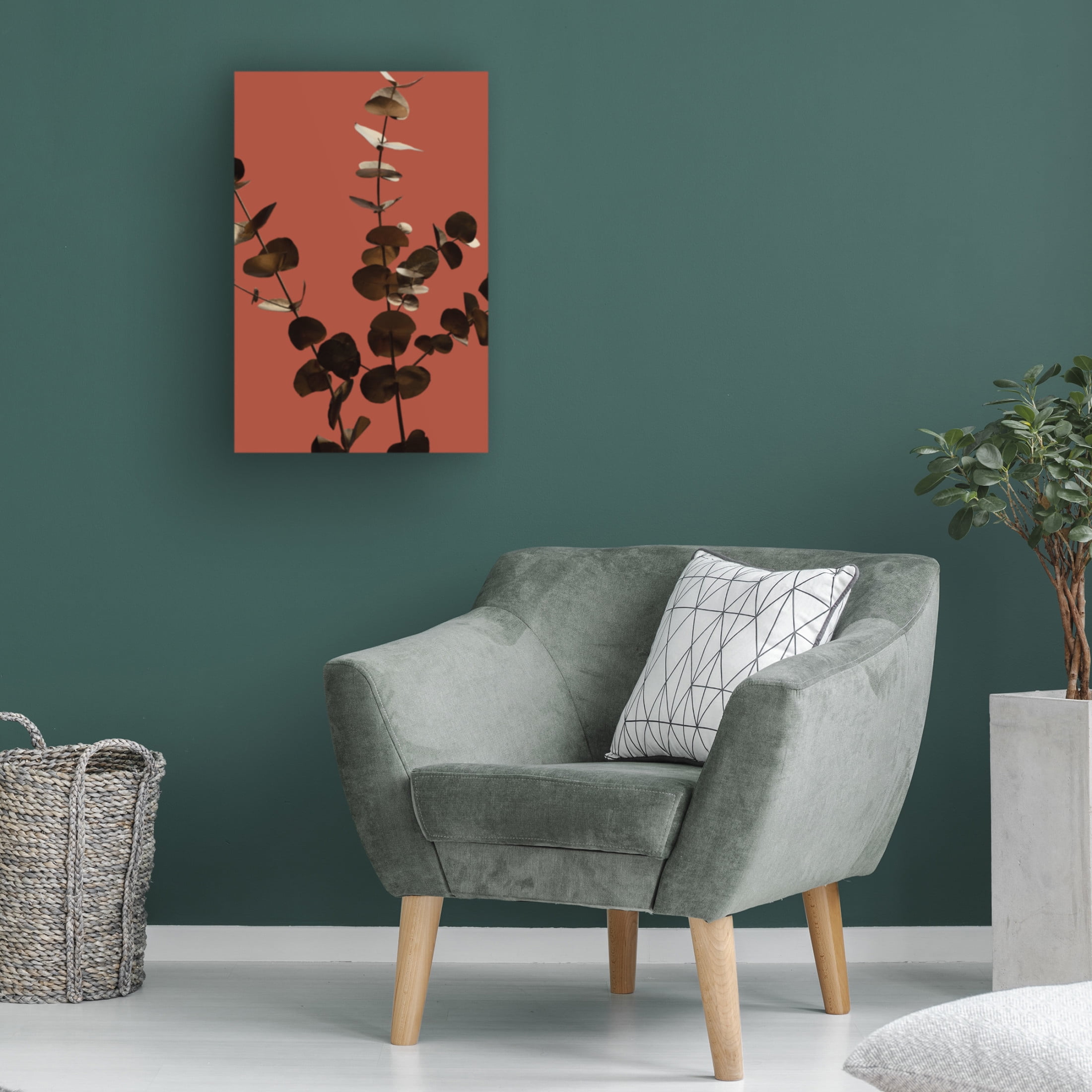 Canvas Wall Art - Pictufy Studio Iii 'Eucalyptus Gold Rust 01' Wall Art for Living Room, Bedroom, or Office D?cor by Trademark Fine Art - 30 x 47 Inches