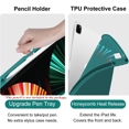 thumbnail image 3 of iPad Pro 12.9 Case with Keyboard for 6th Gen 2022, 5th 2021, 4th 2020, 360° Rotatable Magnetic iPad Pro Case with Keyboard Pencil Holder Groove , 7 Color Backlit BT Keyboard (Teal), 3 of 7